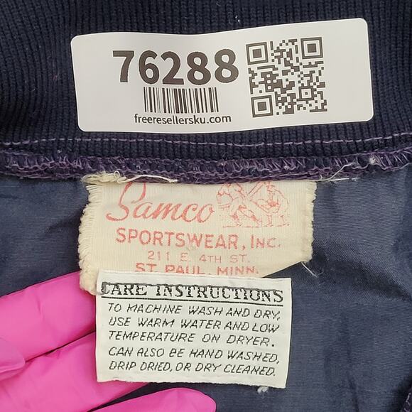 Vintage 70s MOD Anorak Windbreaker Jacket L/XL 24x25 Black - Picture 8 of 12